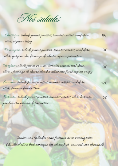 Nos salades Nos salades